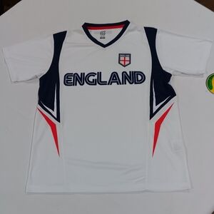 England International Futbol Soccer White Rhinox Jersey Adult Sizes
